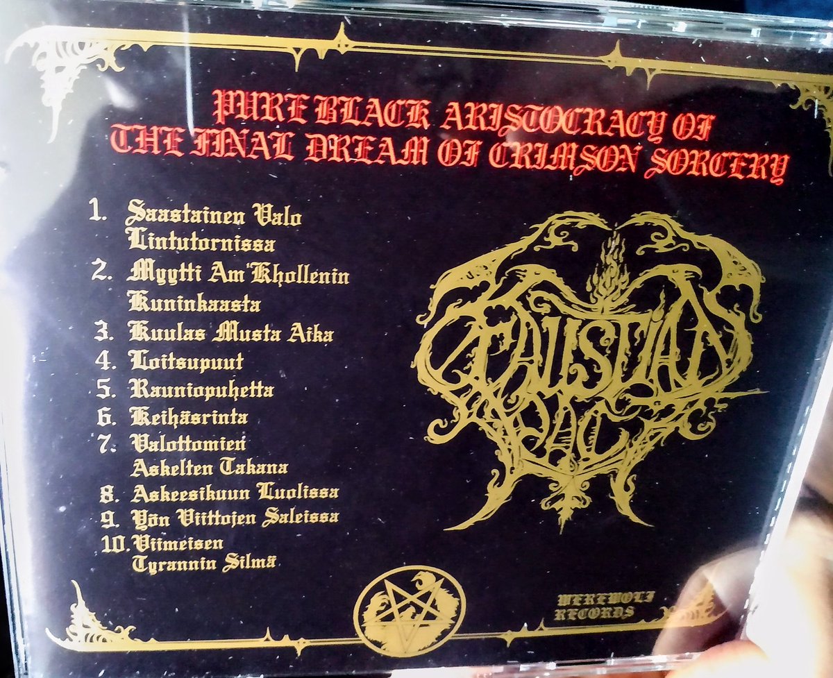 Crypticus's tweet photo. I only like Black Metal if the band dress up like Medieval wizards &amp; it's got a crazy gold-inlayed booklet full of spells &amp; maps &amp; shit. I gotta get that Abigor "Opus IV" feeling from it. #FaustianPact https://t.co/IJRZ3dubD5
