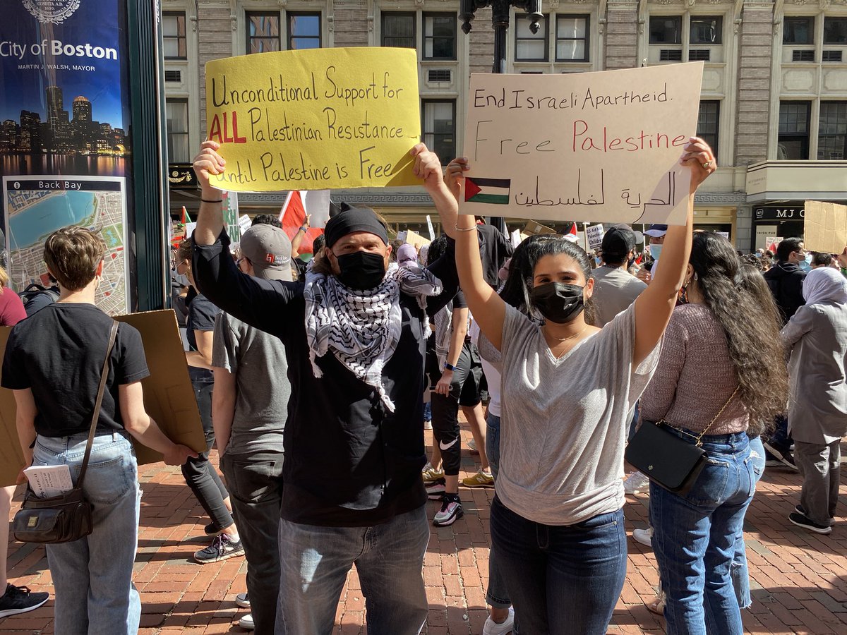 From the #FreePalestine protest in #Boston today. #InOurHands #PalestineWillBeFree