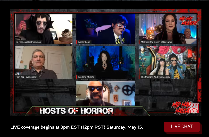 disgruntmonkey's tweet photo. That was wonderful! Thanks again @Dastmalchian / Doctor Fearless for bringing all these fantastic #HorrorHosts together. #Svengoolie #LoveSven https://t.co/PMEzmz5hzy
