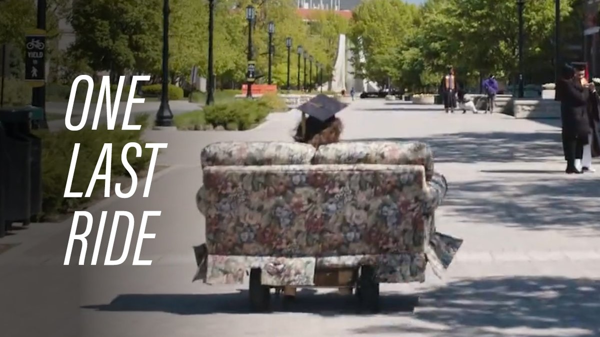 #TheNextGiantLeap in making an entrance, President Mitch Daniels arrives at commencement via student engineered couch cart. 🛋 Congratulations, graduates! #PurdueWeDidIt #couchcart #PurdueUniversity

🎬 Watch Now: youtu.be/2lZ9k89_BJs