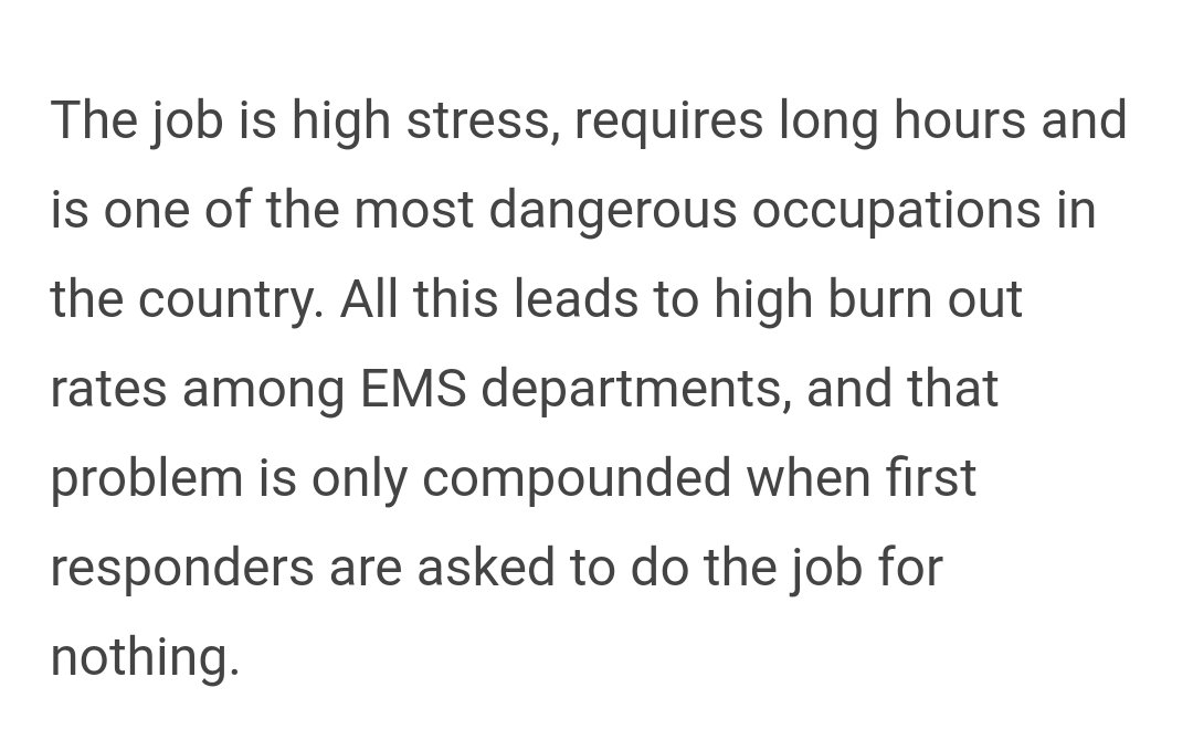 NYCEMSwatch's tweet photo. The average career span of emergency medical services personnel in the United States is five years. https://t.co/LJjmhyrUpp https://t.co/b97JcmWbFI