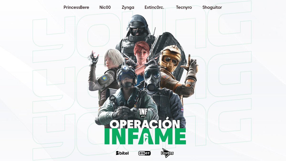 Infamous_GG's tweet photo. ¡Un nuevo operativo en #RainbowSix ha empezado!😎
Estamos muy orgullosos de anunciar el proyecto #InfamousYoung, con el que talentos más jóvenes podrán tener su oportunidad de brillar😊

❤️Bienvenidos @Nic00_R6, @ExtincOrc, @PrincessR6_, @Shoguitor, @Zyngaa4, @LeoCorbalan_r6 https://t.co/aPa4txNln9
