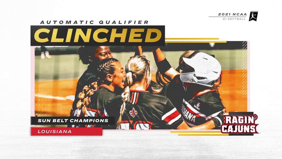 17 conference titles for <a href="/RaginCajunsSB/">Louisiana Ragin' Cajuns® Softball</a>! 🏆

No. 14 Louisiana topples South Alabama to win the <a href="/SunBelt/">Sun Belt</a> Tournament championship and take hold of the league's AQ.

#NCAASoftball