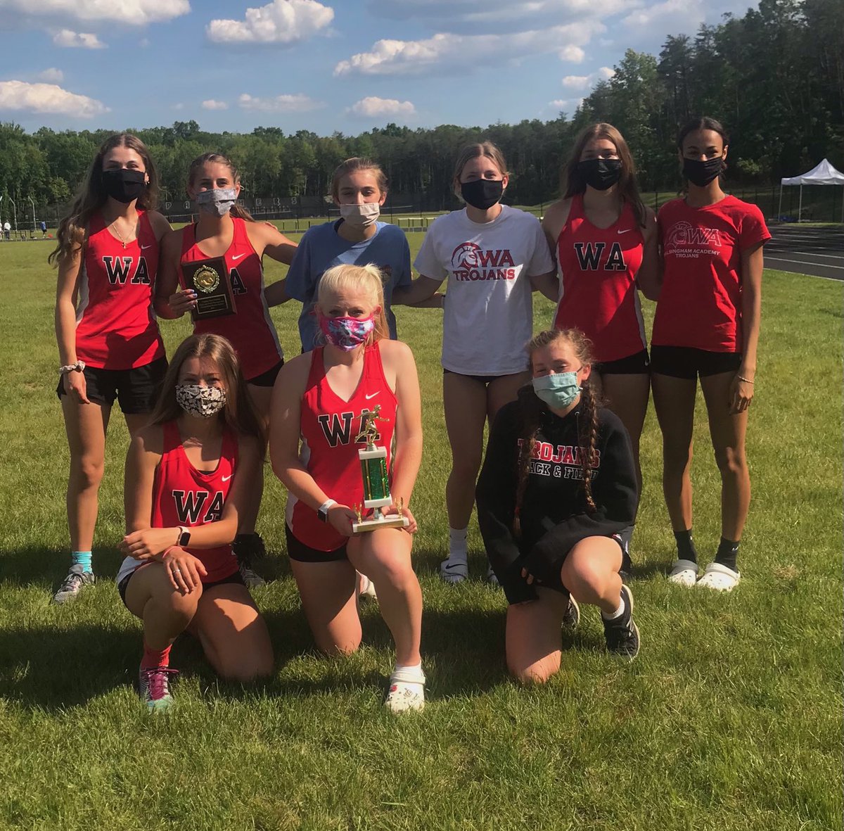 Congratulations to Trojan track and field for an awesome day at PVI! Girls finish 2nd, boys 4th in State Catholic Championship! Jocelyn Covaney named meet MVP!
