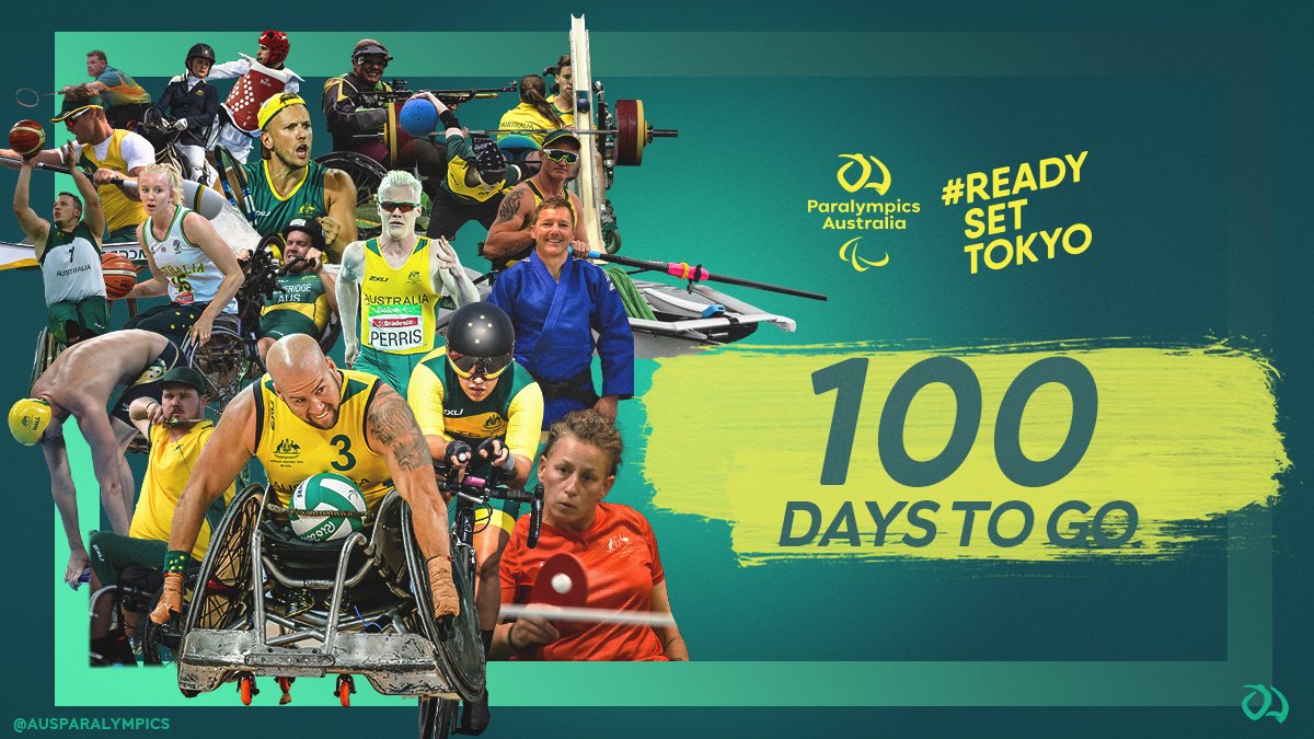 icareNSW's tweet photo. 100 Days to go before the @Tokyo2020 Paralympic Games! 🏅 The countdown begins! ⏰ #ReadySetTokyo #Tokyo2020 #100DaysToGo @AUSParalympics https://t.co/i7XAQIqLhE