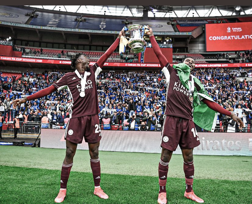 WTroostEkong's tweet photo. What a day for Nigerian football!!! 
Proud of you guys 🤩🇳🇬🏆 NAIJA NO DEY CARRY LAST! @Ndidi25 @67Kelechi  &amp; @LeonBalogun @J_Aribo19 https://t.co/6KAGp543Fa