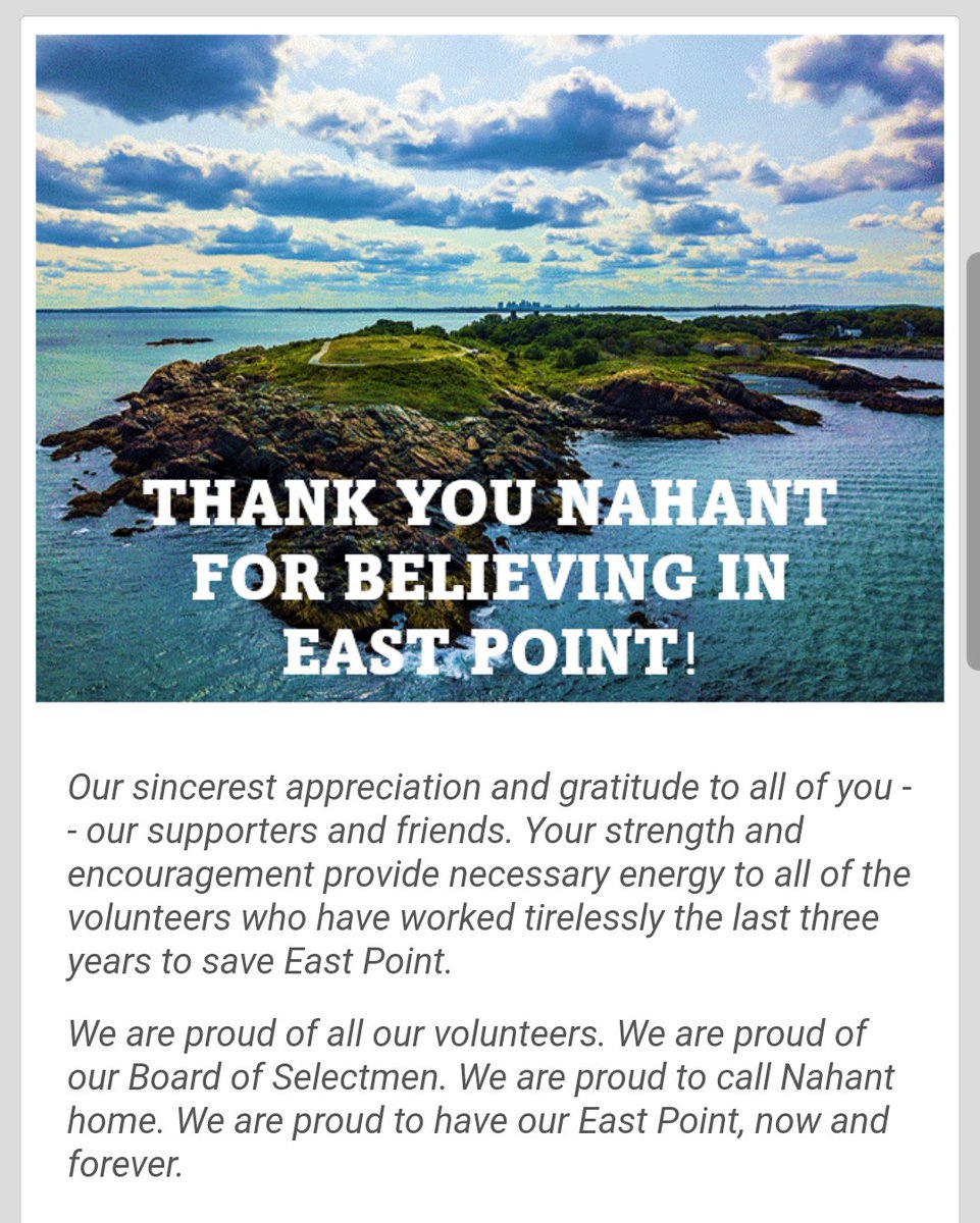 KeepNahantWild's tweet photo. @wbz @ShieldsWBZ We did it!!!
#nahant #eastpoint https://t.co/57wmj4RSym