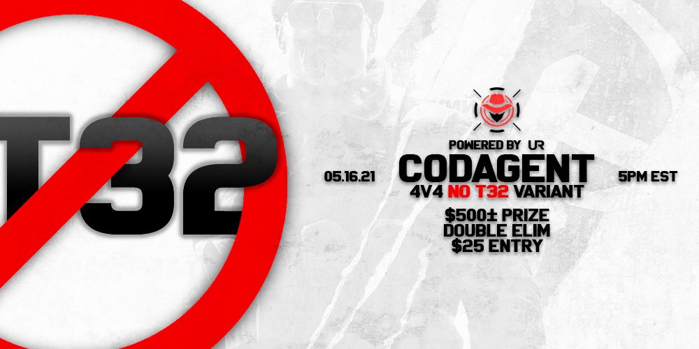 CallofDutyAgent's tweet image. ⚔️CODAgent NO T32 VARIANT⚔️

💰$500 +\-

📅Sun May 16, 5PM EST

🚨NO T32 in Open #3

🕹️Bo3 Winners | Bo1 Losers 

💸$25 Entry (Free with Prestige Membership) 

👊DM to Signup! (Seed based on Signup Order)