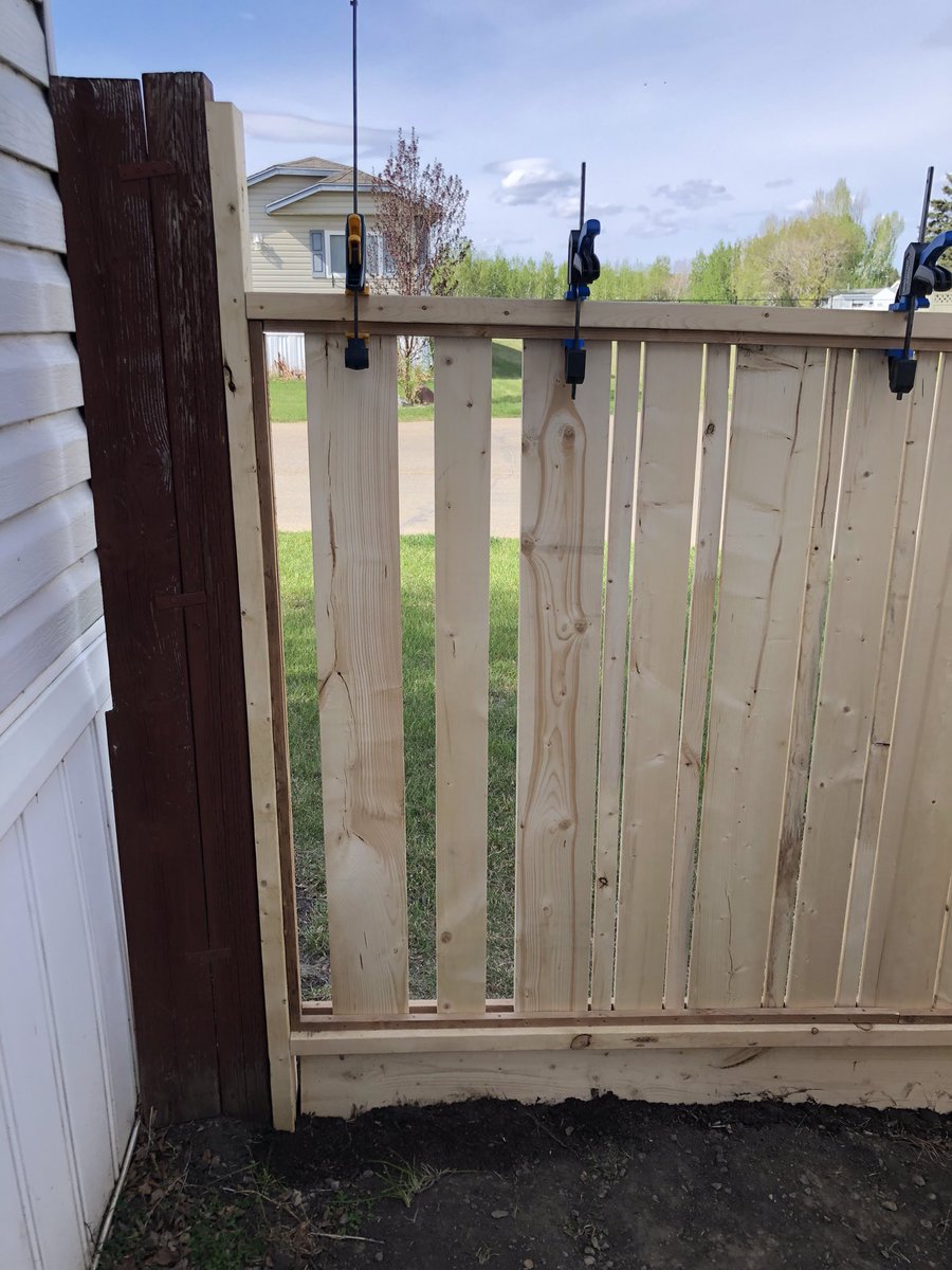 leprchaunrabbit's tweet photo. Dang it, (3) 1x2s short. #diyfence 
SLR🍀🐰 https://t.co/lNUFA6A7hD