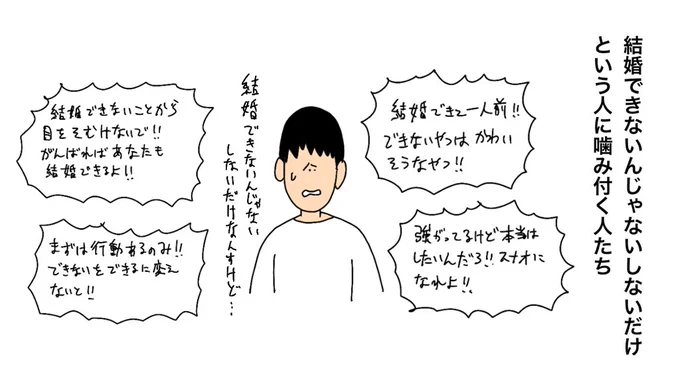 結婚できないんじゃないしないだけ
という人に噛み付く人たち

 #結婚できないんじゃないしないだけ 