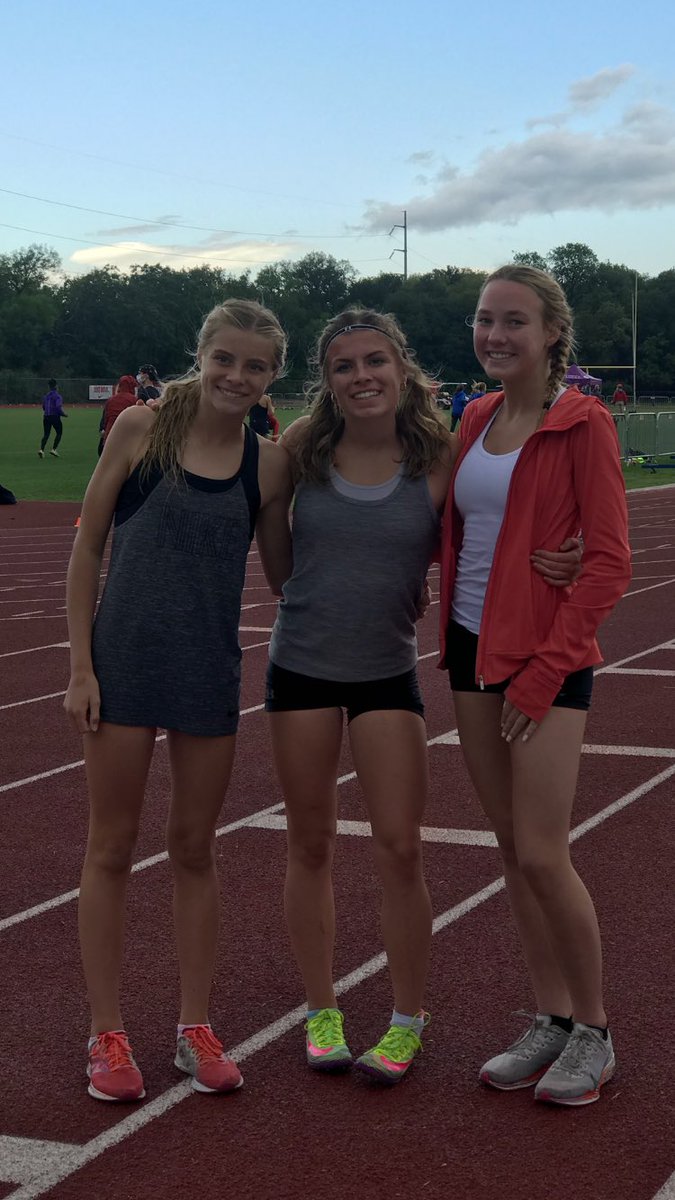 CoachLittle9's tweet photo. 3 new PR’s! Amy Morefield runs 2:16 in the 800, Sara Morefield runs 7:26 in the steeple, and Katie Armstrong breaks her own school record running 7:24 in the steeple! Thanks @TTFCA for giving us one more opportunity to run FAST!! @AmyMorefield2 @LovejoyXCTF https://t.co/CfxRMroFTT