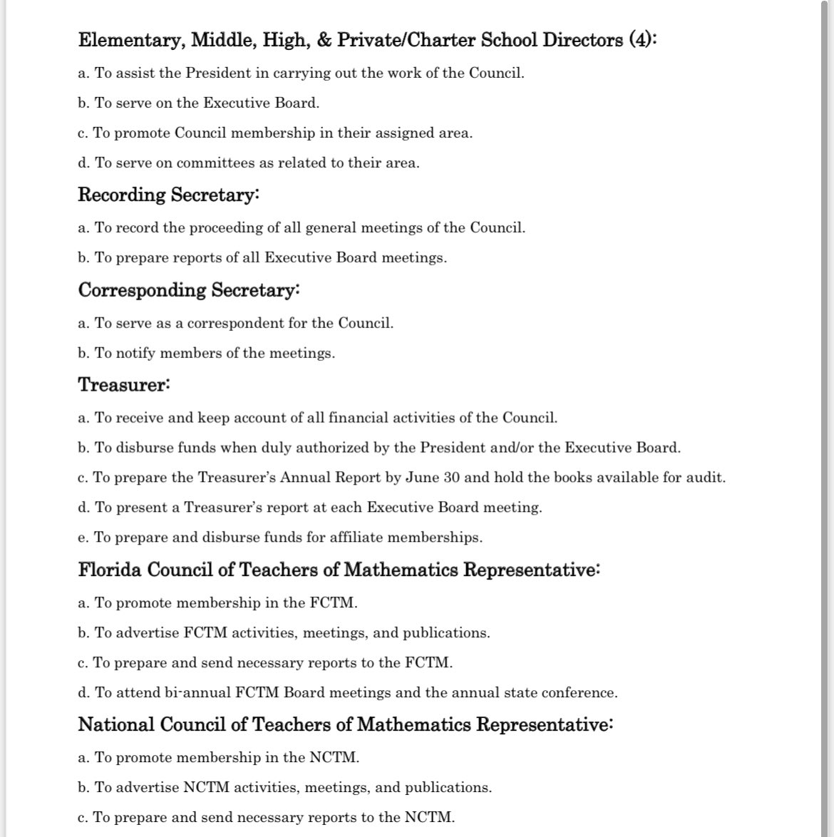 Executive Board Nominations due by 5/21! Join us! Next year will be a blast!