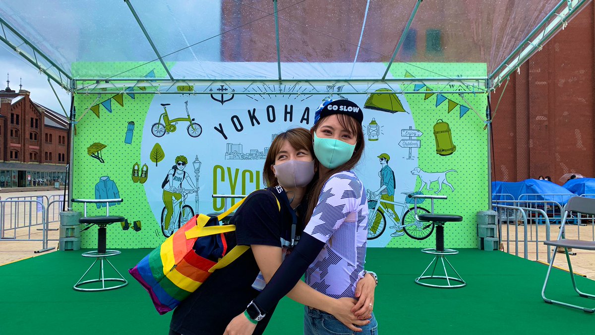 yukamizukoshi's tweet image. あむちゃんゲットだぜ💖
（🚲はるくんが見つけた👦🏻）

#赤レンガ #偶然 #cyclestyle
#横浜トライアスロン 
#ヨコハマサイクルスタイル