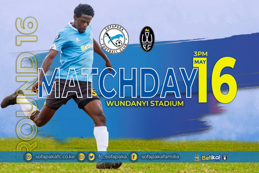 FC_Sofapaka's tweet photo. ▪️It's Matchday

▪️ @Officialfkfpl Match No 16 

▪️We host @wazitofc this afternoon. 

@betikaKe 

#BatotoBaMungu https://t.co/KouvtqZ2Vs