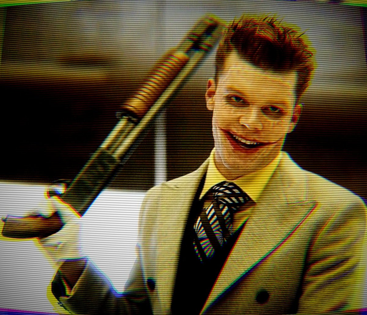 TheBatSpiderX's tweet photo. #SaveGotham #gotham #jeromevaleska #jeremiahvaleska #thejoker #joker #glitch #glitchedits https://t.co/8I8uF48ezK
