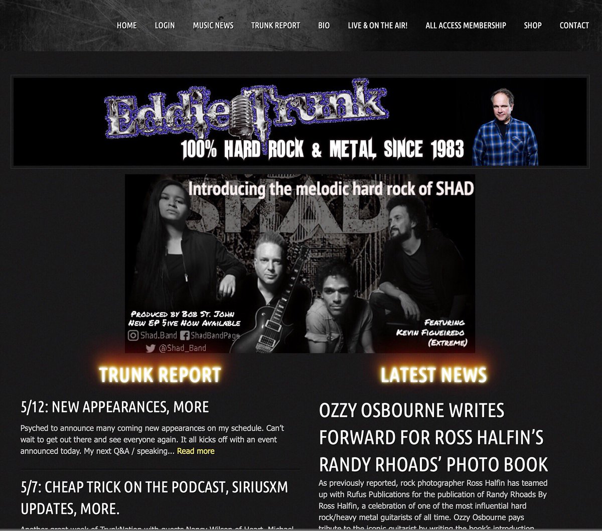 SHAD_band's tweet photo. SHAD would like to send a big THANK YOU to the mighty @EddieTrunk for supporting our new EP, 5ive, on: https://t.co/QNw9giu72N🤘Featuring KFigg from @ExtremeBand on drums! #EddieTrunk #shad5ive #newmusic #newbands #music #musically #musicians #hardrock #melodicrock #metal 🎸🥁🎤 https://t.co/zjrE4QYWG6
