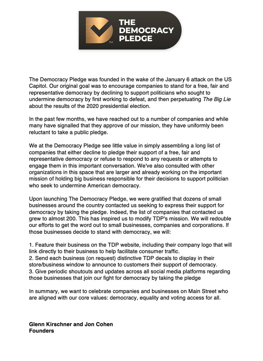 iq_2024's tweet photo. Important update re The Democracy Pledge.
#TheDemocracyPledge
#TDP https://t.co/0aUvMOBP47