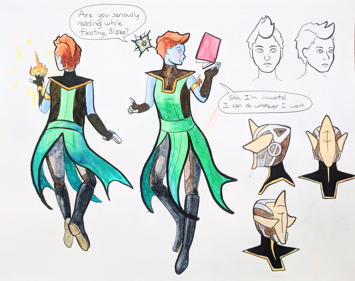 arraenae's tweet photo. Pride goeth before the fall. Character ref for Blaze, my Warlock. #Destiny2Art #iswaw https://t.co/L7yDYjMNyJ
