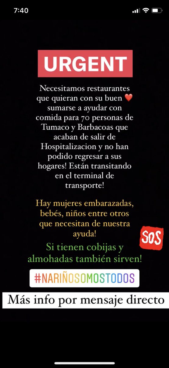 #urgente en #Pasto ⁦<a href="/alcaldiapasto/">Alcaldía de Pasto</a>⁩ ⁦<a href="/paulocesarpaz/">@PauloPaz</a>⁩ ⁦<a href="/NarinoSomos/">Nariño Somos Todos</a>⁩ ⁦<a href="/gobnarino/">Gobernación de Nariño</a>⁩ ⁦<a href="/gustavo_ceron/">Gustavo Ceron.</a>⁩ ayúdenos a divulgar para que estas personas puedan recibir atención y ayuda ⁦<a href="/DefensoriaCol/">Defensoría del Pueblo</a>⁩