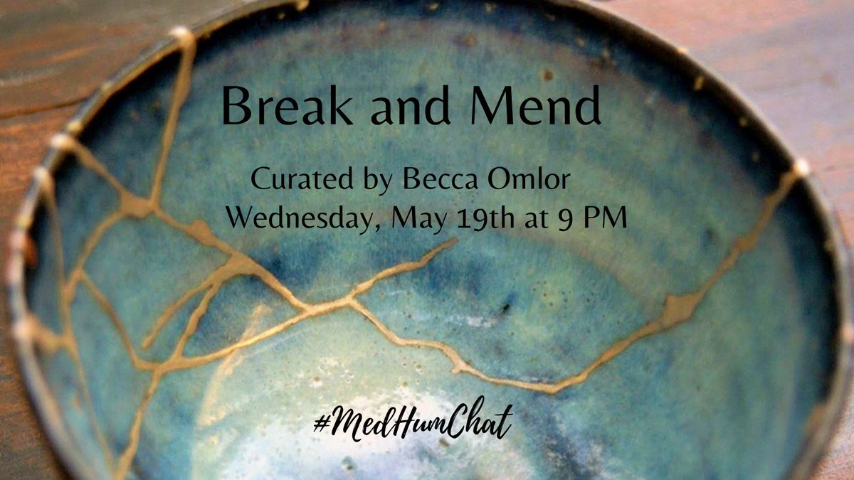 TONIGHT is the night for another great #MedHumChat curated by our director, <a href="/BeccaOm15/">Becca Omlor</a>. Join us at 9 PM EST to discuss the beauty found in imperfections.
medhumchat.com/participate/20…