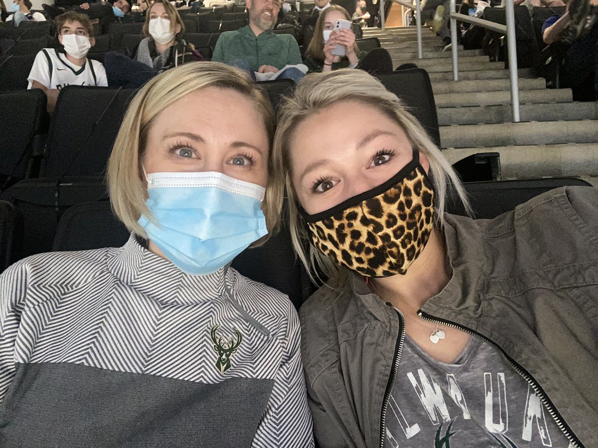 Sisters night out! Go bucks! #bucks #mkebucks <a href="/Bucks/">Milwaukee Bucks</a> #bucksinsix #dontbeaherro
