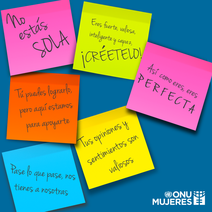 ONUMujeresMX's tweet photo. Porque las palabras son muy poderosas, cada que puedas recuérdale a una amiga lo valiosa que es y reitérale tu apoyo. #NoEstásSola #JuntasSomosMásFuertes https://t.co/vpIXWdtXoX