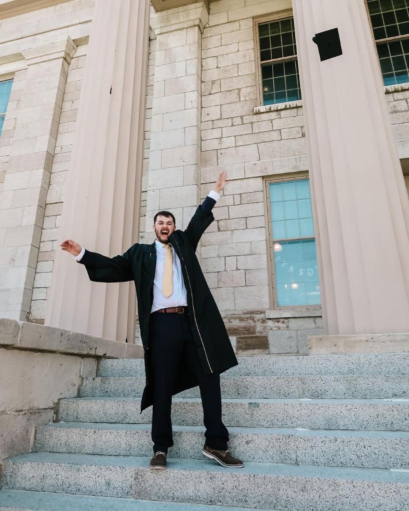 uiowa's tweet photo. That indescribable feeling. Here's to the end of one chapter and the start of the next. #UIowaGrad21 https://t.co/ypD3jOt868
