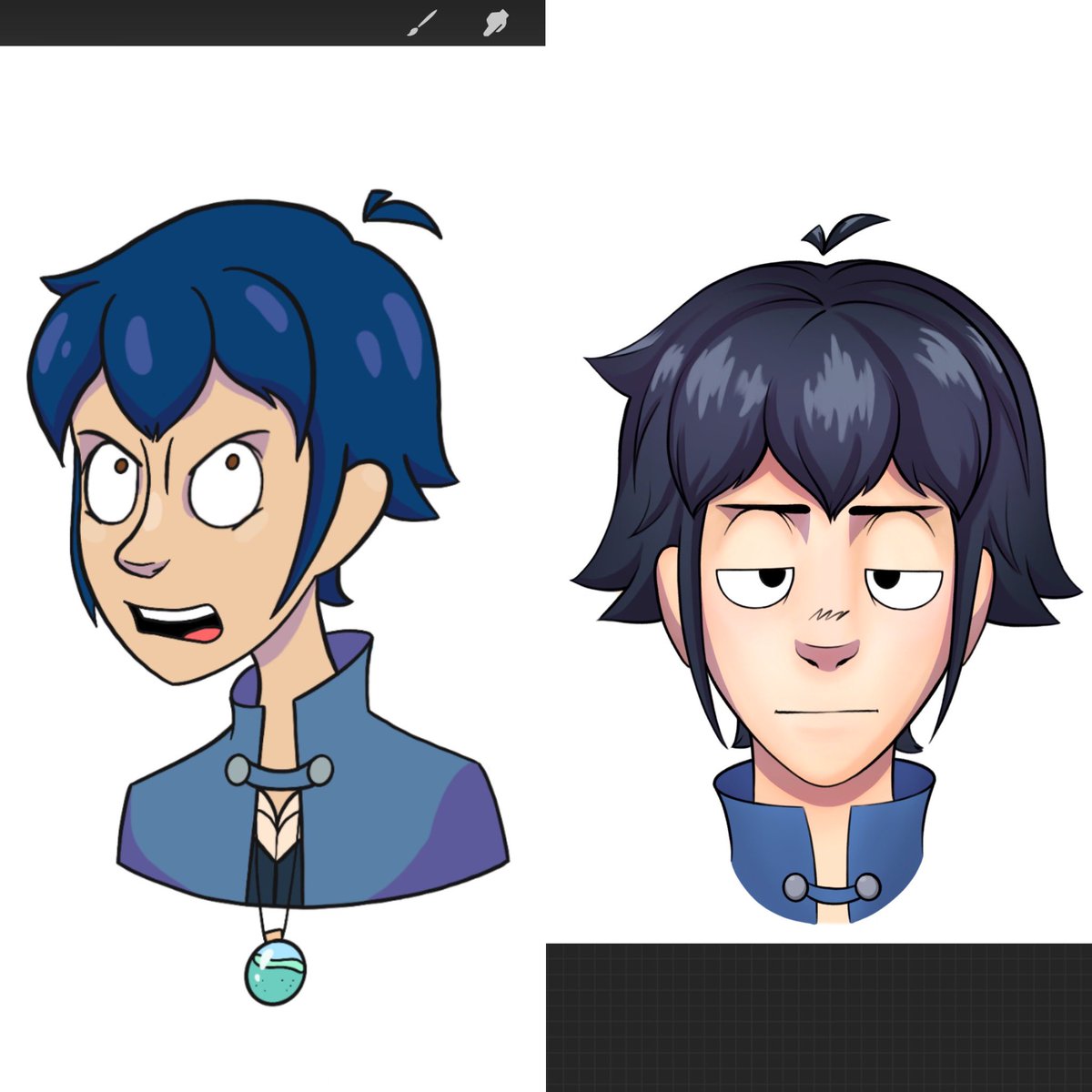HelloTwigg's tweet photo. It’s never to late to start learning something! Here’s a comparison of my art from spring 2020 and spring 2021 #beforeandafter #artbeforeandafter #oneyeardifference #itsgreattocreate #digitalart #thenandnow #procreate #artistsoninstagram #ocart https://t.co/XHPedH1hwB