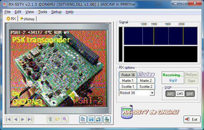 JA0CAW's tweet photo. PSAT-2 (NO-104) 01:25 UTC 1K2 packet(DTMF) / SSTV over Japan #psat2 #aprs #SSTV #amsat https://t.co/uxorPIUBBM