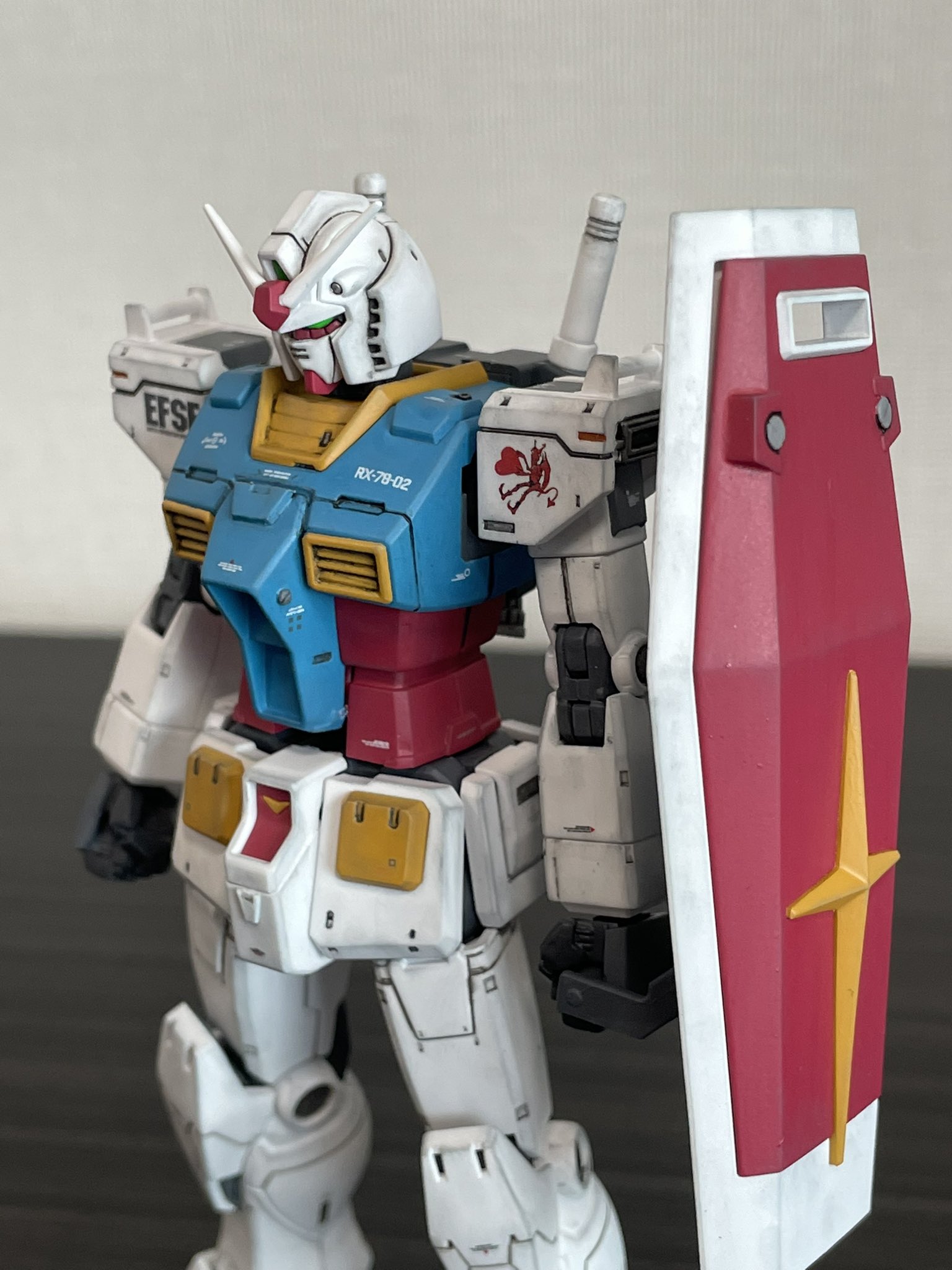 Twitter 上的 えび 1created Hg The Origin Rx78 2完成 Ma K 好きのリアルガンダム初全塗装 シタデルカラー筆塗り 白部分は白サフのみ デカールはセンス問われますね ガンプラの進化すごい かっこいい ガンプラ ガンダム 筆塗り シタデルカラー