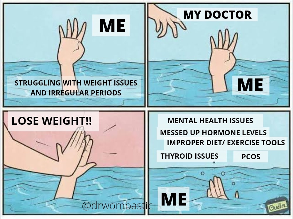 drwombastic's tweet photo. We've all been guilty of this🙇! The key is delving deeper into women's issues and rooting out a permanent, sustainable solution 👏
#pcod #pcos #irregularperiods https://t.co/XponFErFLe