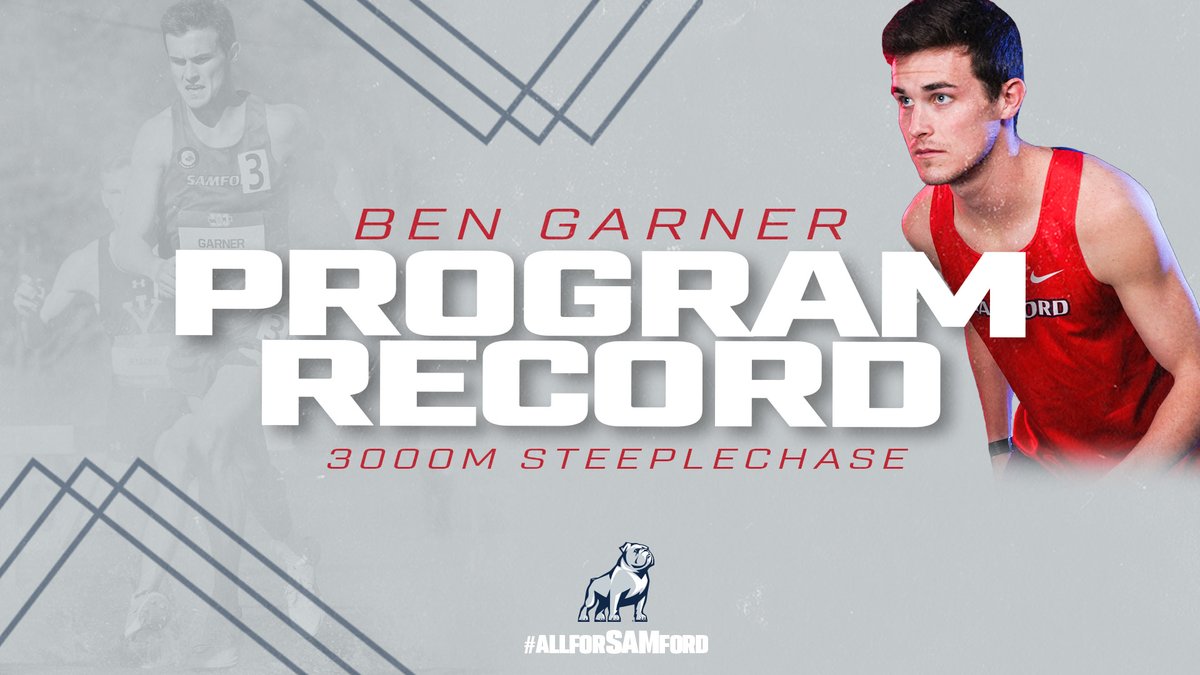 SamfordXC_TF's tweet photo. ‼️ Program Record ‼️

Men's 3000m Steeplechase
@Ben_Garner5 | 8:50.81
✅ Personal Best!
✅ Program Record

#AllForSAMford https://t.co/M6xyqDF2u1