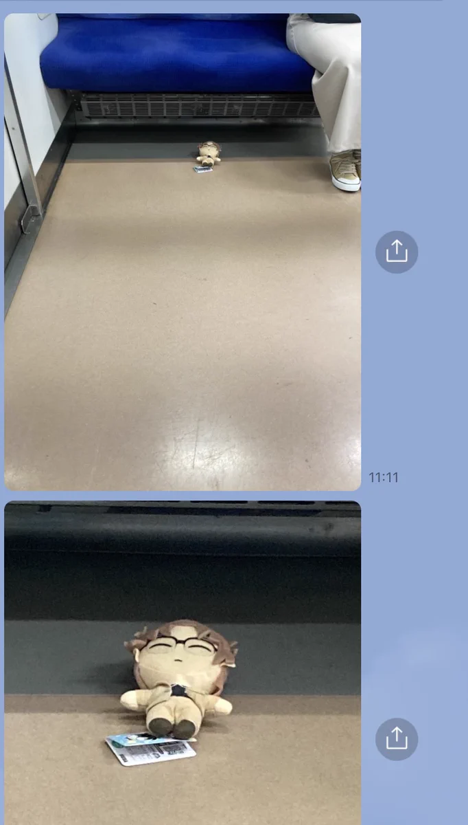 沖矢昴のぬいぐるみが電車内で置き去りに！これを見たお父さんからのLINEが面白すぎる！