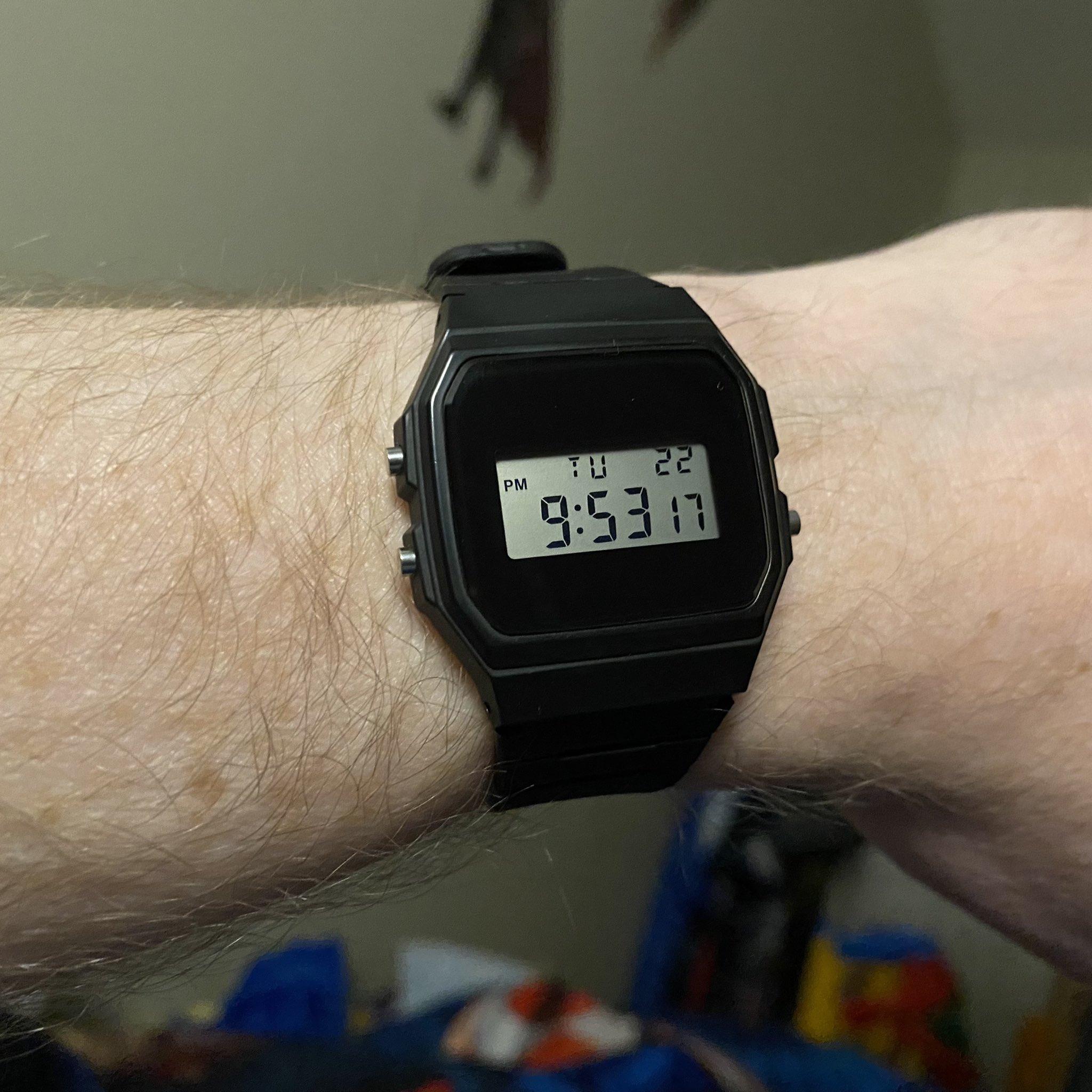 Casio f91w black face online