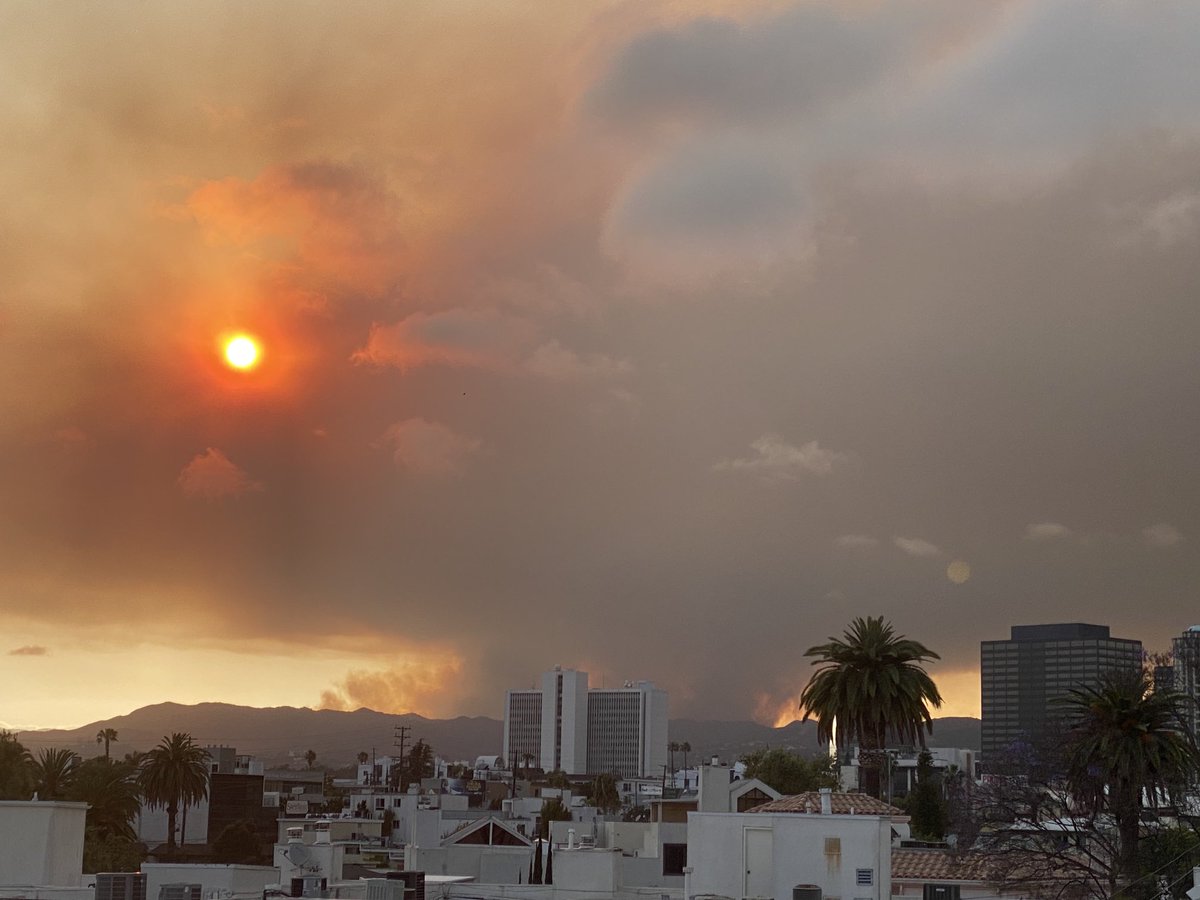 Dunnelli's tweet image. #PalisadesFire from Westwood