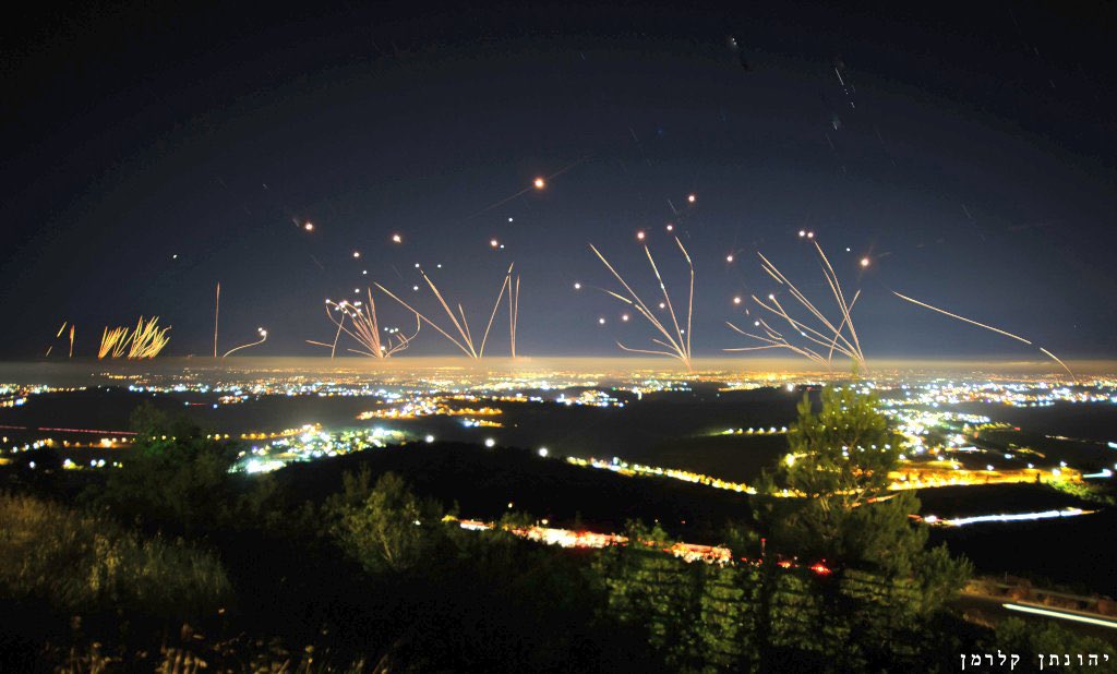 The sky of Palestine and Israel tonight