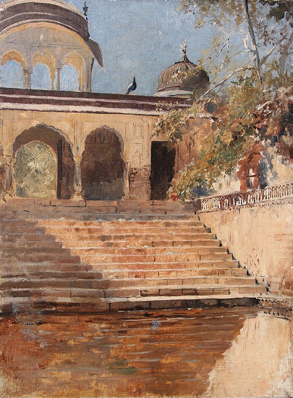 'Steps in Sunlight'.
Probably #Mathura, 1885 AD by #EdwinLordWeeks, Master Artist of 'Lights & Shadows'.
Today is @UNESCO's #InternationalDayofLight.
Image courtesy @grosvenorart, unsold, present location unknown.
@DalrympleWill @Peachtreespeaks @swativashishtha @Arthistorian18