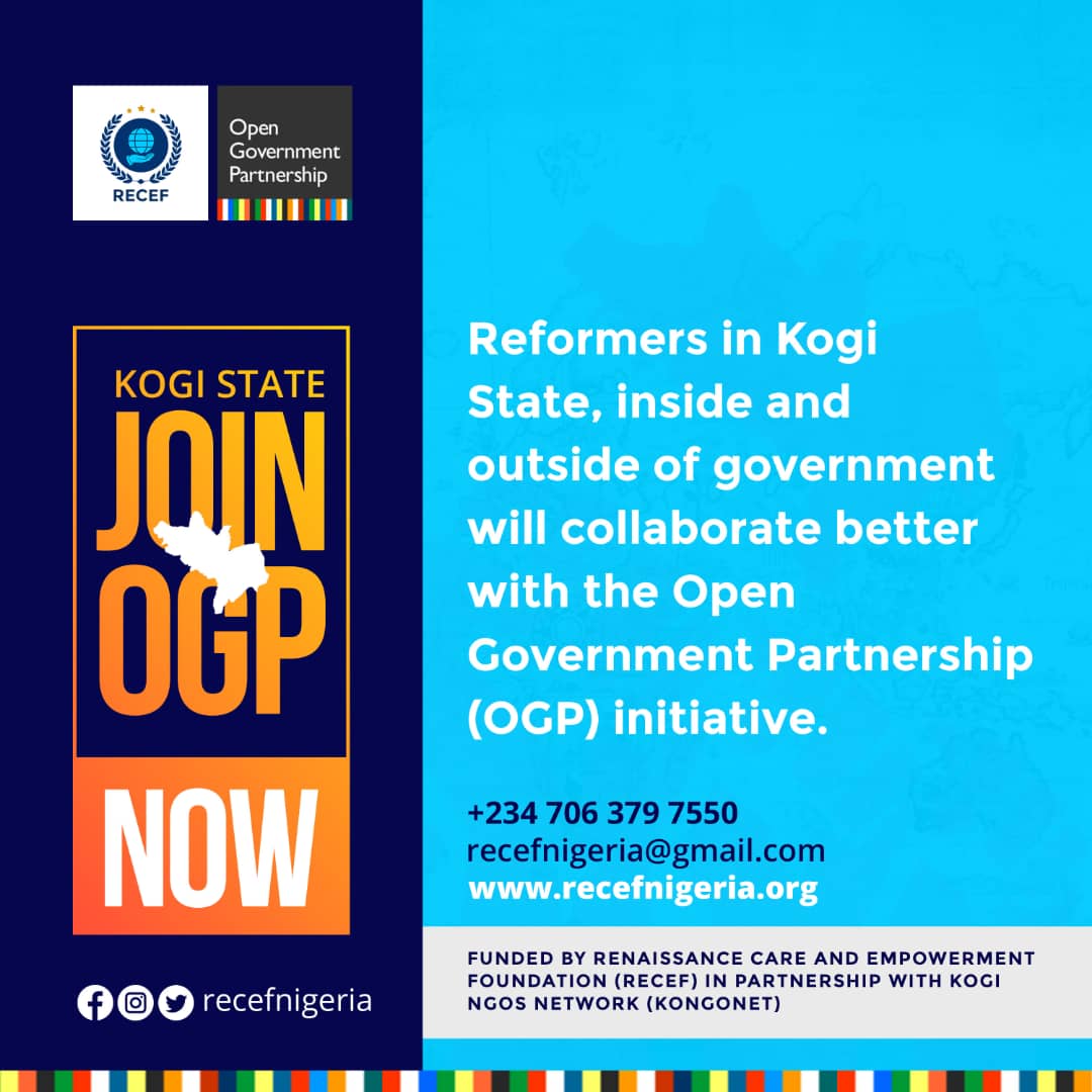 recefnigeria's tweet photo. "Reformers in the state, inside and outside government will collaborate better with OGP initiative"
@OfficialGYBKogi @LugardHouse @KingsleyFanwo @ogpnigeria @KONGONET @asukupharm
@kogireports @centrelsd @SFCGNigeria @ActionAidNG @hamingra1 @pibcidng
#OGP
#KogiStateJoinOGP https://t.co/sgyMlUJtJN