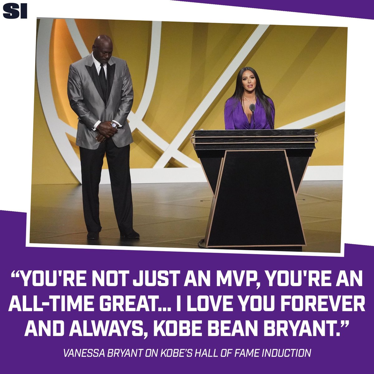 SInow's tweet photo. Kobe Bean Bryant, officially a Hall of Famer 💜 https://t.co/RRCYOdJ9zf https://t.co/CbjNytjwm8