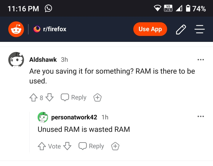 JoGarWeb's tweet image. Ya quiero que los fans de @firefox digan cosas como: "Unused space is wasted space". #CompactMode