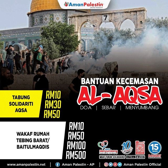 NurulAinRusli1's tweet photo. Bantuan kecemasan Al-Aqsa
Bantuan dari semua amat diperlukan.

#terusberjuang
#bebaskanpalestin
#AmanPalestin https://t.co/jHOqRq7Va8
