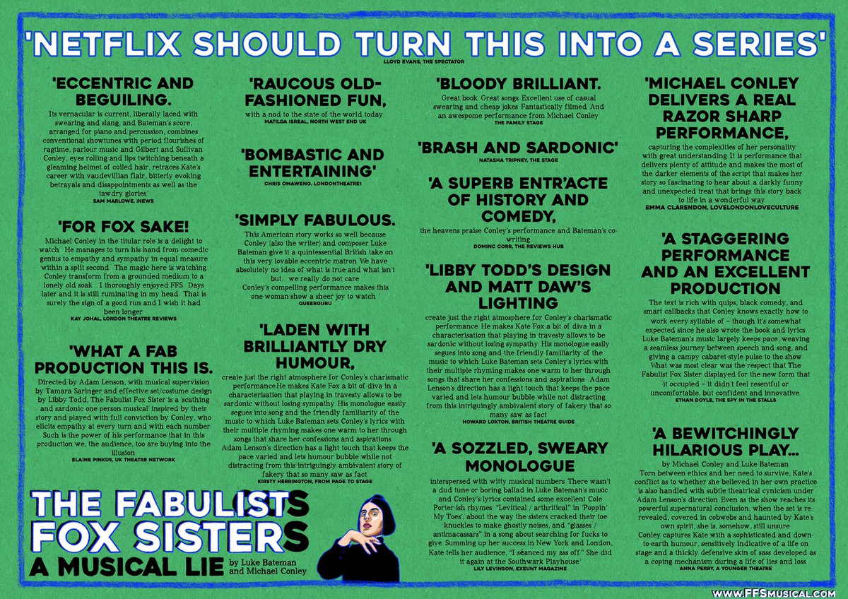 Today’s the last to watch FFS FFS! From the writers (and one of the stars) of <a href="/sorrowsofsatan/">The Sorrows of Satan</a> it’s ’bloody brilliant’ ‘eccentric and beguiling’ with @MrMichaelConley’s ‘staggering performance’ ‘for fox sake’. ‘<a href="/NetflixUK/">Netflix UK & Ireland</a> should turn this into a series’ but you can watch it now!