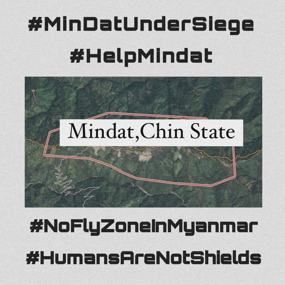 Ninze4's tweet photo. In Mindat, Terrorists (SAC) fired heavy artillery,mortar shells,sniper in wards and indiscriminately shot since morning. Every man are being abducted too.We need @UN actions now to save thousands of unarmed lives.
#HelpMindat
#NoFlyZoneInMyanmar
#HumansAreNotShields https://t.co/w1Ldhyl3oM