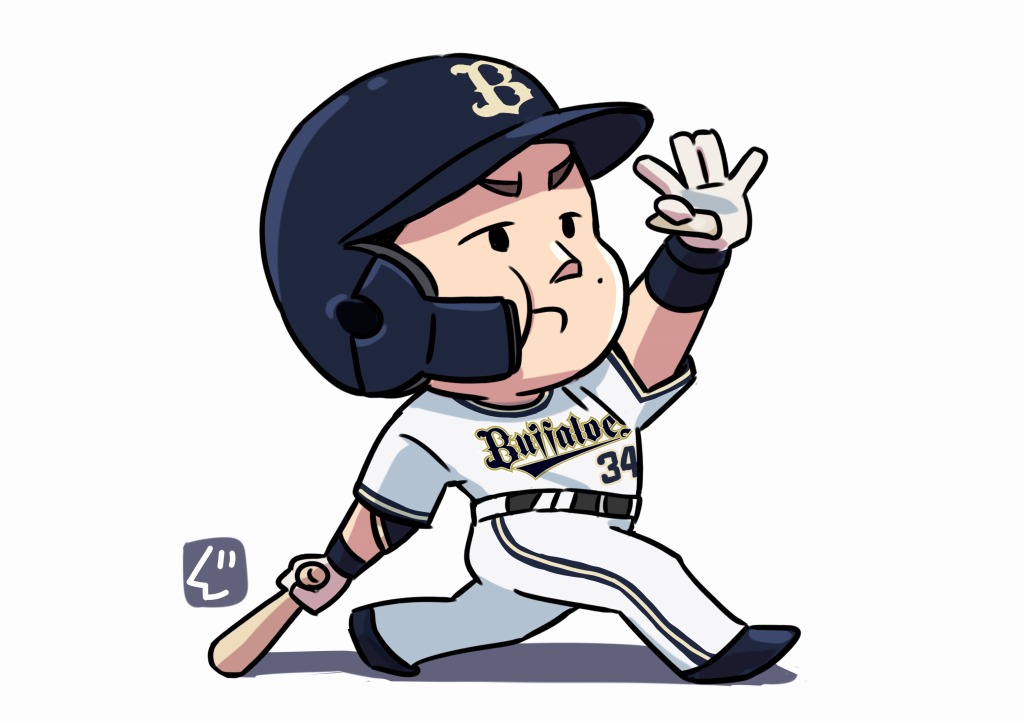 丑年なのでオリックスの選手を描く Twitter