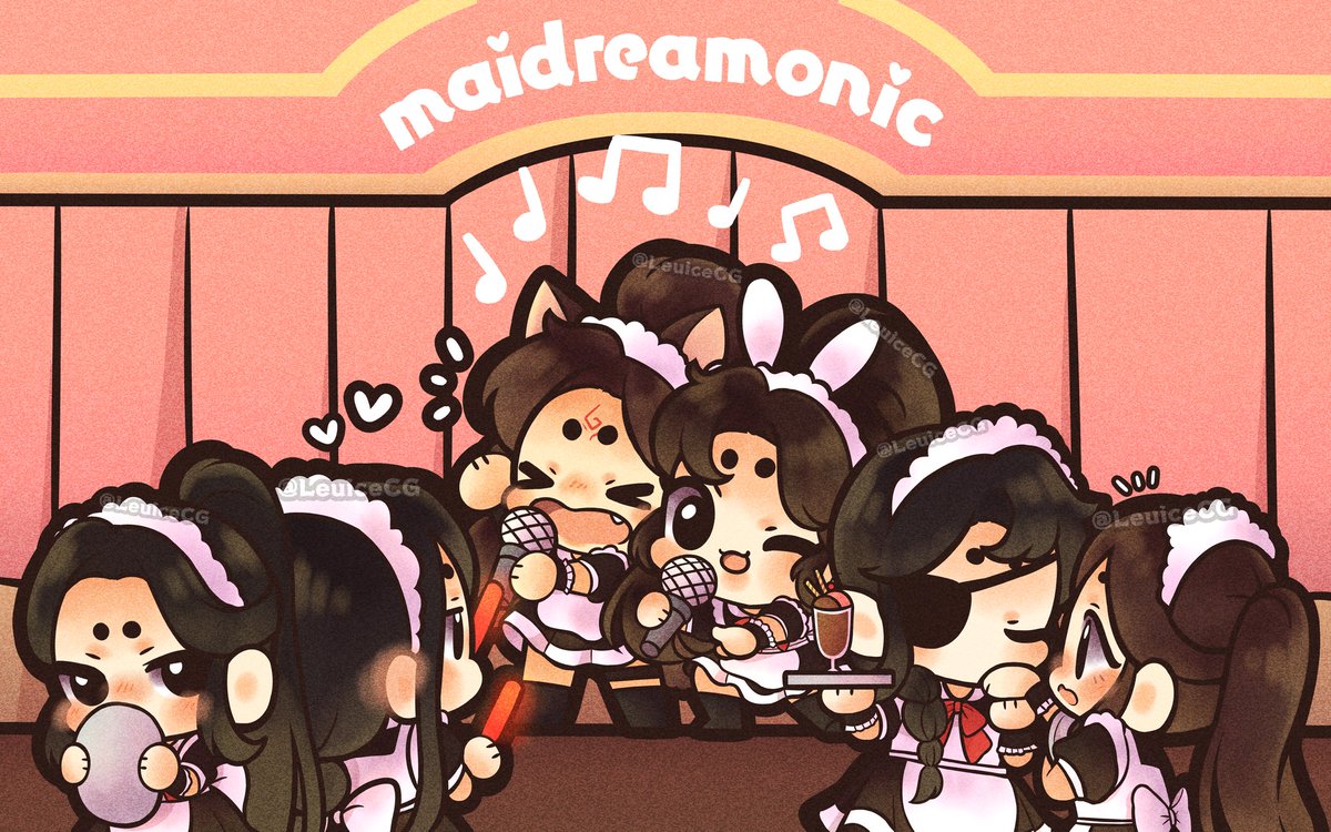 LeuiceC's tweet photo. "Maid Cafe"💞✨

#MDZS #TGCF #SAVE #Wangxian #Hualian #Bingqiu https://t.co/nseKUTBmTy