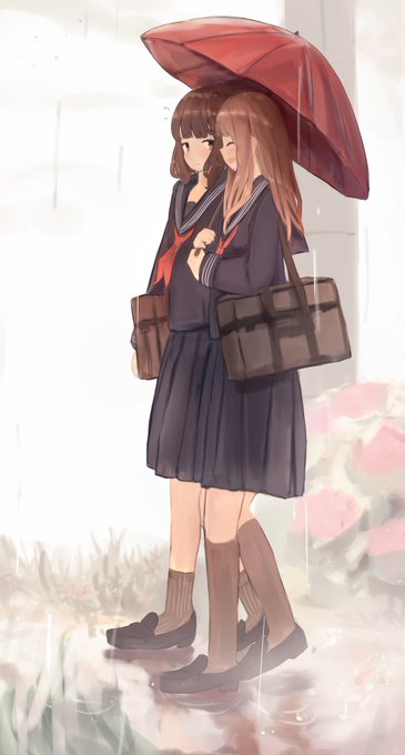 雨の日も距離が近い

#イラスト #百合 