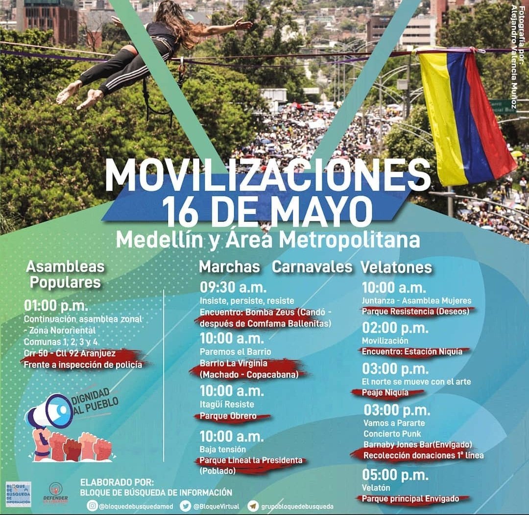 lalaymonnie's tweet photo. Puntos de concentración en Medellín y área metropolitana [16 de mayo] 
#ParoNacional16M #Medellin https://t.co/lrQkR2xZrN