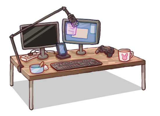 委員長の配信机 美兎の家具 八房ゲント にじそ5 F 02 のイラスト 委員長の配信机 美兎の家具 八房ゲント にじそ5 F 02 のイラスト
