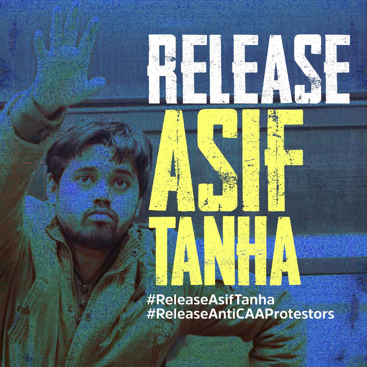 Toobahayatkhan2's tweet photo. Jamia Millia Islamia Student and Anti CAA Activist Asif Tanha is in jail for past 365 days for being vocal against the Anti-Muslim citizenship law passed by Indian Parliament.

We demand his immediate release.
#ReleaseAsifTanha 
#ReleaseAllPoliticalPrisoners https://t.co/9EHml8rM85