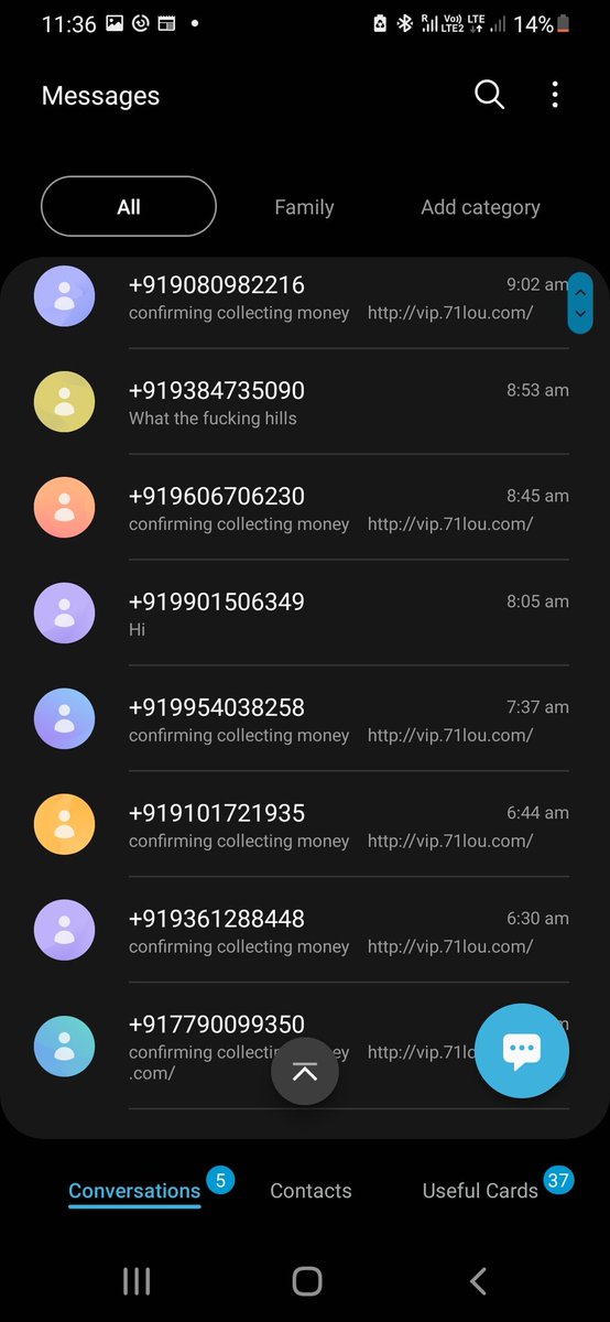 vikastwts's tweet photo. @Cyberdost i am getting alot of these messages from many different numbers, and it still is coming, it seems some frod link which i would never click but want to request to please help. https://t.co/1mvT9Laasn